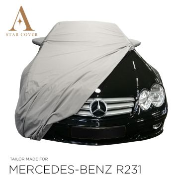 Mercedes-Benz R230 SL Wasserdichte Vollgarage - Star Cover - Militär Khaki - Spiegeltaschen