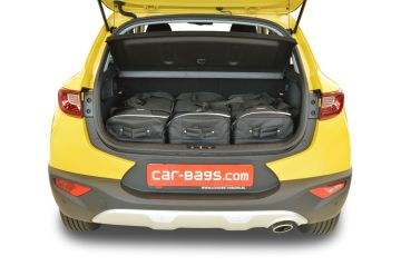 Kia Stonic (YB) 2017-heute (verstellbarer Ladeboden in oberer Position) Car-Bags Reisetaschen