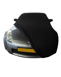 Nissan 370Z Roadster Indoor Autoabdeckung - Spiegeltaschen - Schwarz