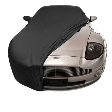 Aston Martin Vanquish Volante Indoor Autoabdeckung - Spiegeltaschen - Schwarz