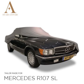 Mercedes-Benz R107 SL Indoor Autoabdeckung - Maßgeschneidert - Silbergrau